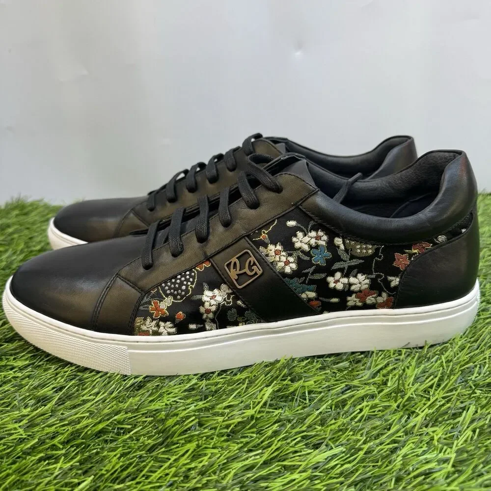 Robert Graham Hemming’s Floral Fashion Sneakers Men’s Size 12 Black